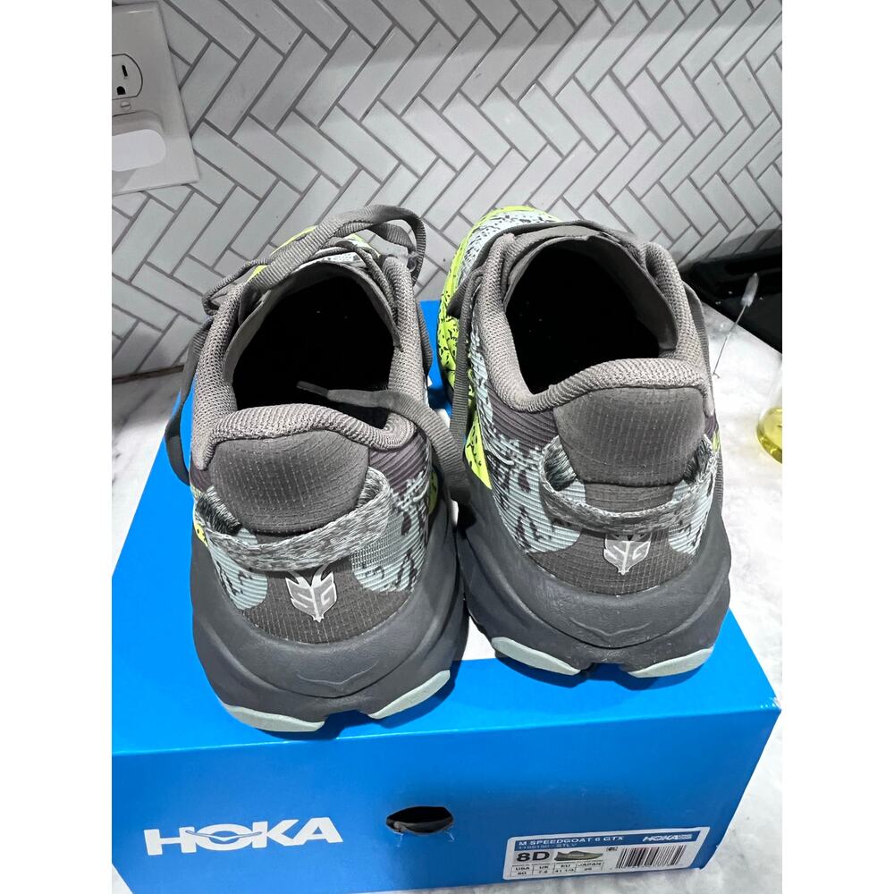 Hoka One One Speedgoat 6 GTX Mens 8 Slate Aloe Green Waterproof Trail Run - Picture 3 of 13
